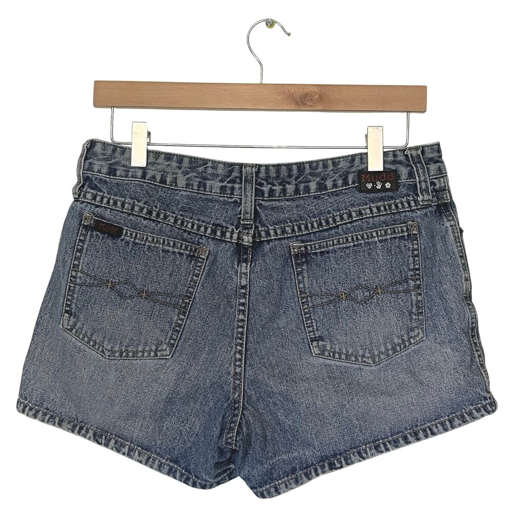 Vtg Mudd Jean Shorts‎ Hot Pants Y2K Cowgirl Faded Size 11 Jr